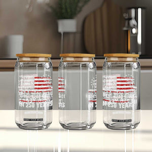 Dad USA 250th Anniversary Glass Can Best Father Ever In 250 Years Vintage American Flag TS11 Print Your Wear