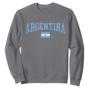 Argentina Sports Throwback Design Vintage Argentinian Flag Sweatshirt TS11 Charcoal Print Your Wear