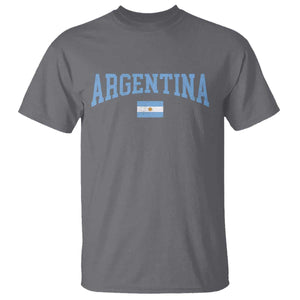 Argentina Sports Throwback Design Vintage Argentinian Flag T Shirt TS11 Charcoal Print Your Wear