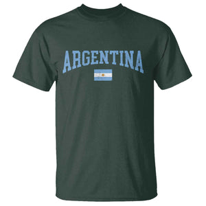 Argentina Sports Throwback Design Vintage Argentinian Flag T Shirt TS11 Dark Forest Green Print Your Wear