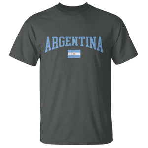 Argentina Sports Throwback Design Vintage Argentinian Flag T Shirt TS11 Dark Heather Print Your Wear