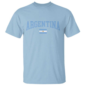 Argentina Sports Throwback Design Vintage Argentinian Flag T Shirt TS11 Light Blue Print Your Wear