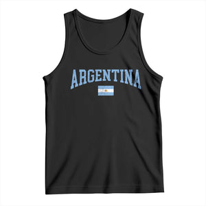 Argentina Sports Throwback Design Vintage Argentinian Flag Tank Top TS11 Black Print Your Wear