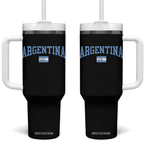Argentina Sports Throwback Design Vintage Argentinian Flag Tumbler With Handle TS11 One Size: 40 oz Black Print Your Wear