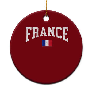 France Sports Throwback Design Vintage French Flag Ceramic Ornament TS11 1pc Red Print Your Wear