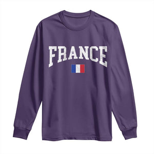 France Sports Throwback Design Vintage French Flag Long Sleeve Shirt TS11 Purple Print Your Wear