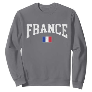 France Sports Throwback Design Vintage French Flag Sweatshirt TS11 Charcoal Print Your Wear