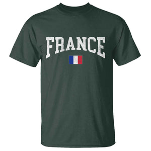 France Sports Throwback Design Vintage French Flag T Shirt TS11 Dark Forest Green Print Your Wear