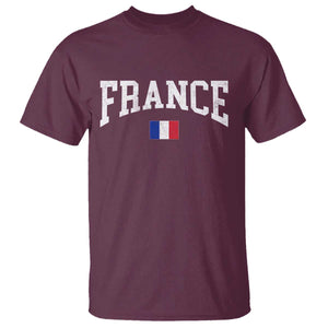 France Sports Throwback Design Vintage French Flag T Shirt TS11 Maroon Print Your Wear
