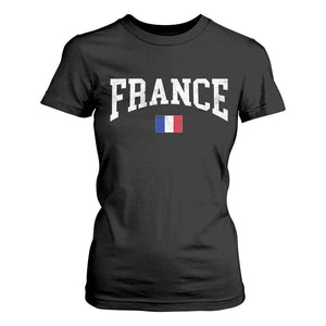 France Sports Throwback Design Vintage French Flag T Shirt For Women TS11 Black Print Your Wear