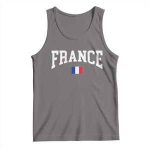 France Sports Throwback Design Vintage French Flag Tank Top TS11 Deep Heather Print Your Wear