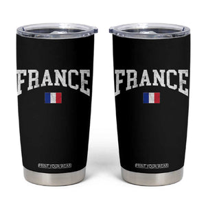 France Sports Throwback Design Vintage French Flag Tumbler Cup TS11 Black Print Your Wear