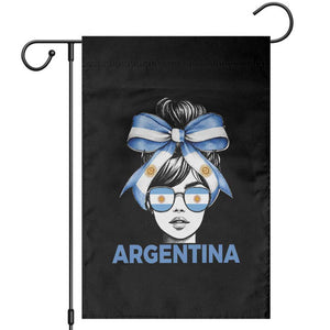 Messy Bun Argentina Pride Argentinian Girl Garden Flag TS11 Black Print Your Wear