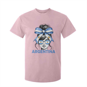 Messy Bun Argentina Pride Argentinian Girl T Shirt For Kid