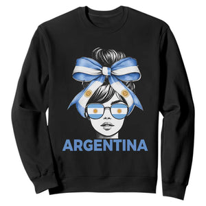 Messy Bun Argentina Pride Argentinian Girl Sweatshirt