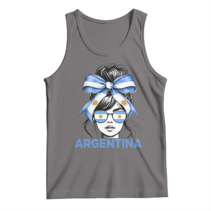 Messy Bun Argentina Pride Argentinian Girl Tank Top