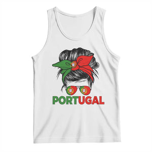 Portugal Messy Bun Girl Pride Portuguese Roots Tank Top