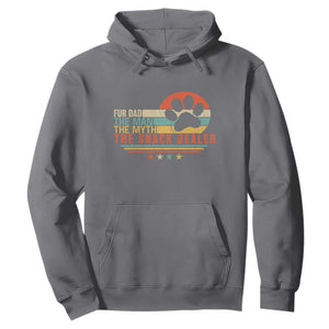 Fur Dad The Man The Myth The Snack Dealer Hoodie Dog Fathers Day TS11 Charcoal Print Your Wear