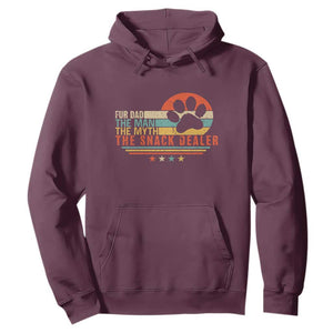 Fur Dad The Man The Myth The Snack Dealer Hoodie Dog Fathers Day TS11 Maroon Print Your Wear