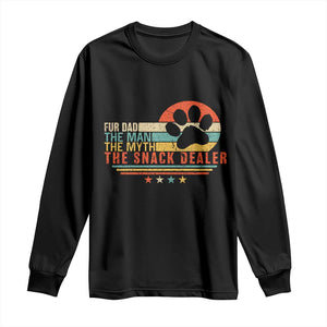 Fur Dad The Man The Myth The Snack Dealer Long Sleeve Shirt Dog Fathers Day TS11 Black Print Your Wear