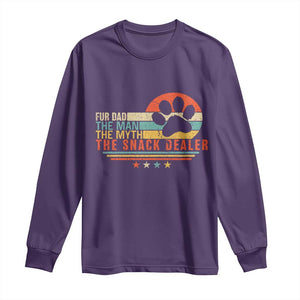 Fur Dad The Man The Myth The Snack Dealer Long Sleeve Shirt Dog Fathers Day TS11 Purple Print Your Wear