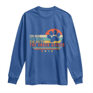 Fur Dad The Man The Myth The Snack Dealer Long Sleeve Shirt Dog Fathers Day TS11 Royal Blue Print Your Wear