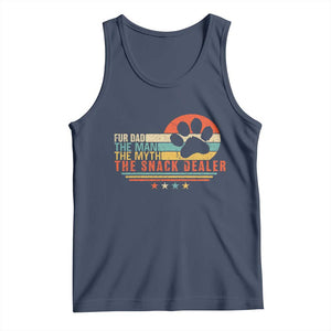 Fur Dad The Man The Myth The Snack Dealer Tank Top Dog Fathers Day TS11 Navy Print Your Wear