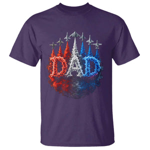 Patriotic Dad Jet Fighter American Flag 4th of July T Shirt TS11 Purple Print Your Wear