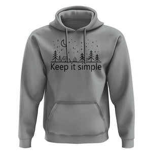 Funny Camping Hoodie Keep It Simple Outdoor Minimalist TS11 Sport Gray Print Your Wear