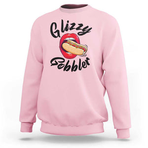 Funny Hot Dog Sweatshirt Glizzy Gobbler Wiener Lover TS11 Light Pink Print Your Wear