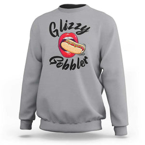 Funny Hot Dog Sweatshirt Glizzy Gobbler Wiener Lover TS11 Sport Gray Print Your Wear