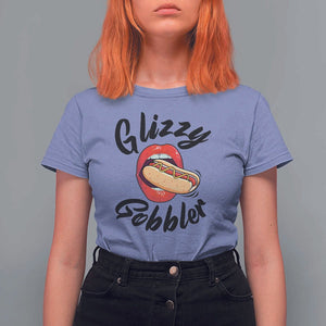 Funny Hot Dog T Shirt For Women Glizzy Gobbler Wiener Lover TS11 Violet Print Your Wear