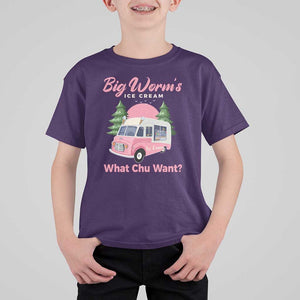 Funny Big Worm's Ice Cream What Chu Want T Shirt For Kid Summer Van TS11 Purple Print Your Wear