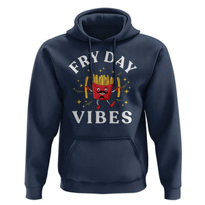Funny French Fries Hoodie Fry Day Vibes Fast Food TS11 Navy Print Your Wear