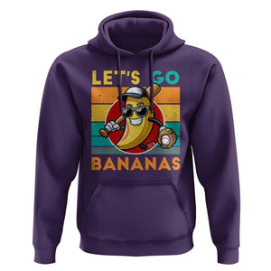 Funny Baseball Hoodie Let's Go Bananas Bat Ball Sport TS11 Purple Print Your Wear