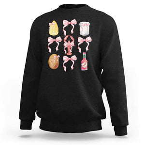 Funny Crawfish Bow Pink Sweatshirt Cute Coquette Y2k Clean Girl Aesthetic TS11 Black Print Your Wear