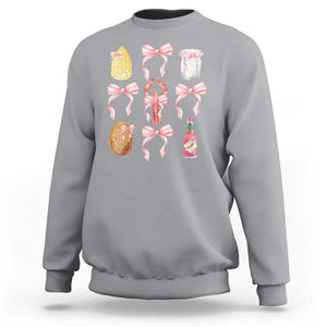 Funny Crawfish Bow Pink Sweatshirt Cute Coquette Y2k Clean Girl Aesthetic TS11 Sport Gray Print Your Wear