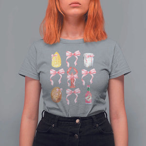 Funny Crawfish Bow Pink T Shirt For Women Cute Coquette Y2k Clean Girl Aesthetic TS11 Sport Gray Print Your Wear