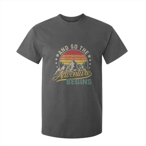 And So The Adventure Begins T Shirt For Kid Camping Hiking Lover TS11 Dark Heather Print Your Wear