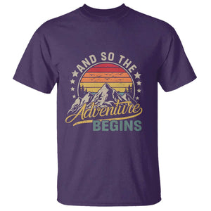 And So The Adventure Begins T Shirt Camping Hiking Lover TS11 Purple Print Your Wear