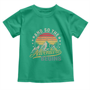 And So The Adventure Begins Toddler T Shirt Camping Hiking Lover TS11 Irish Green Print Your Wear
