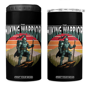 Funny Mountain Hikers 4 in 1 Can Cooler Tumbler The Hiking Warrior Retro Forest Sunset TS11 One Size: 16 oz Black Print Your Wear
