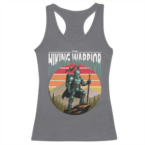 Funny Mountain Hikers Racerback Tank Top The Hiking Warrior Retro Forest Sunset TS11 Charcoal Print Your Wear
