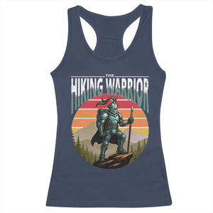 Funny Mountain Hikers Racerback Tank Top The Hiking Warrior Retro Forest Sunset TS11 Navy Print Your Wear