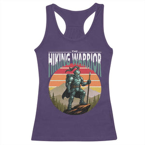 Funny Mountain Hikers Racerback Tank Top The Hiking Warrior Retro Forest Sunset TS11 Purple Print Your Wear
