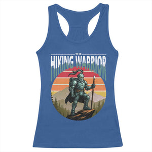 Funny Mountain Hikers Racerback Tank Top The Hiking Warrior Retro Forest Sunset TS11 Royal Blue Print Your Wear