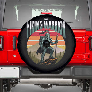 Funny Mountain Hikers Spare Tire Cover The Hiking Warrior Retro Forest Sunset TS11 Black Print Your Wear