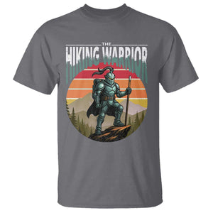 Funny Mountain Hikers T Shirt The Hiking Warrior Retro Forest Sunset TS11 Charcoal Print Your Wear