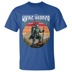 Funny Mountain Hikers T Shirt The Hiking Warrior Retro Forest Sunset TS11 Royal Blue Print Your Wear