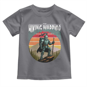 Funny Mountain Hikers Toddler T Shirt The Hiking Warrior Retro Forest Sunset TS11 Charcoal Print Your Wear